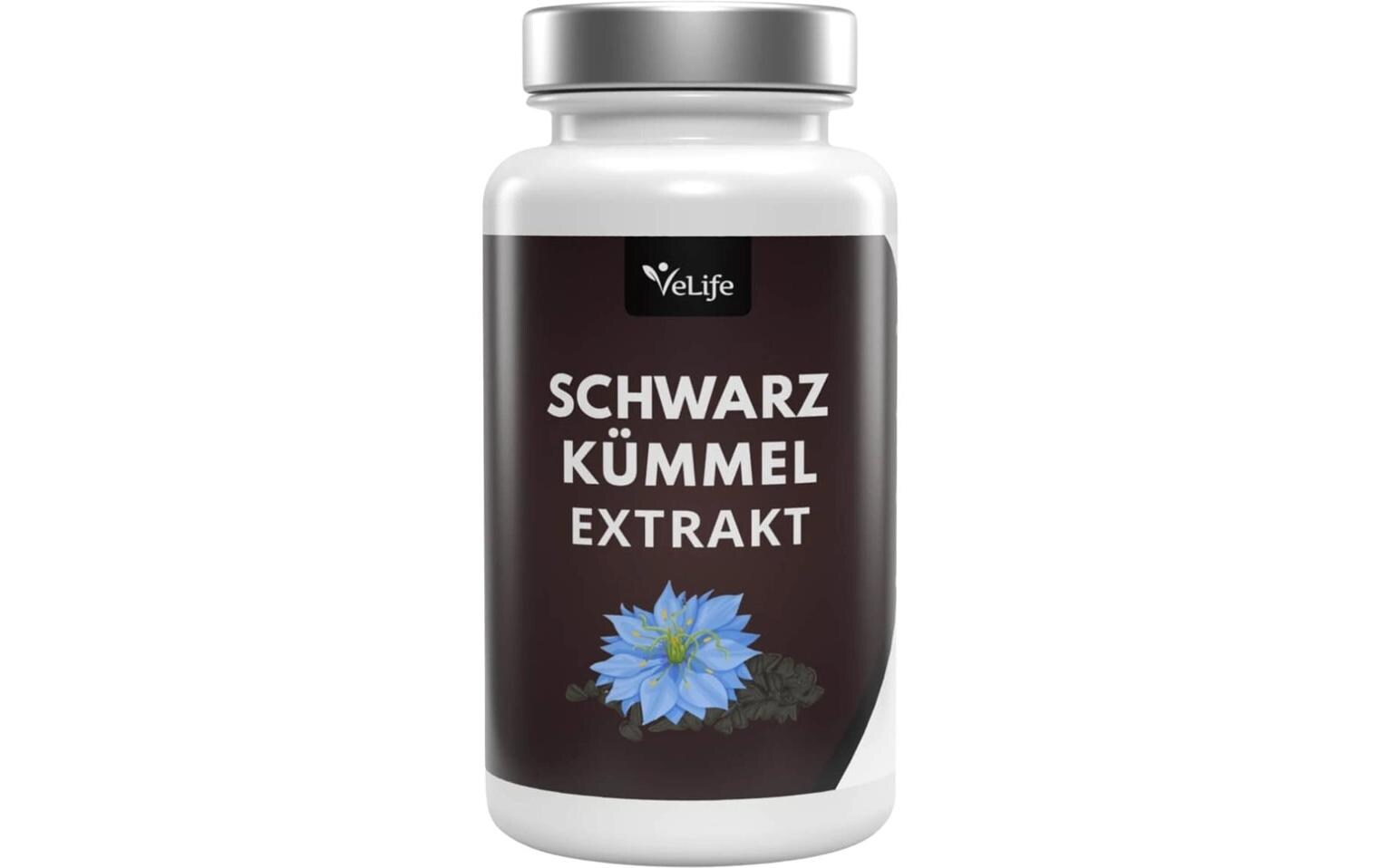 Schwarzkümmel Extrakt 60 KapselnHochkonzentrierter Schwarzkümmel-Extrakt mit Thymoquinon und Antioxidantien für das Wohlbefinden
