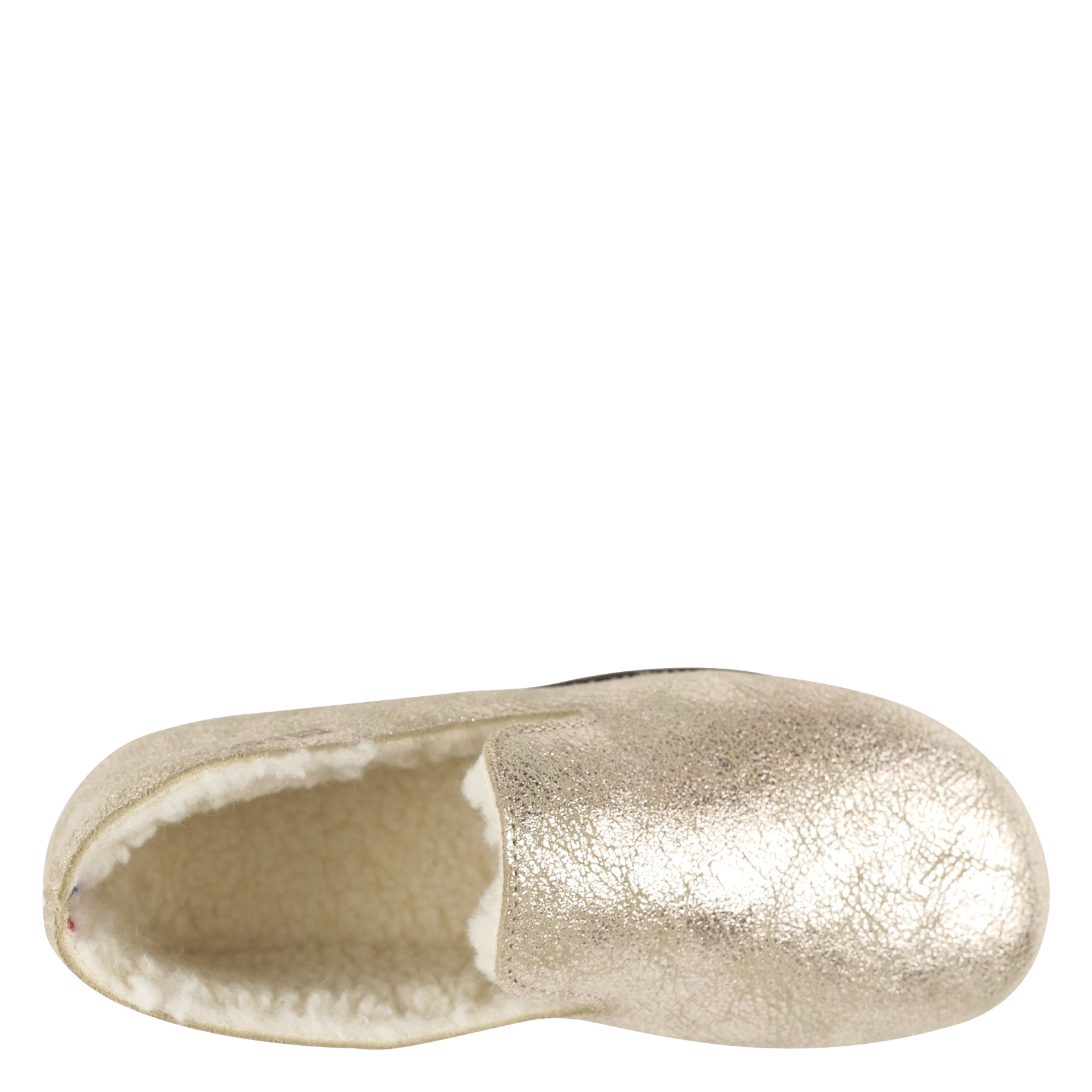 COCO - Chaussons fourrés en cuir imprimé léopard | Doré