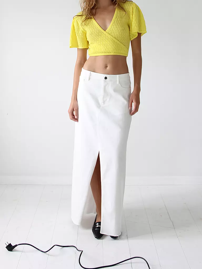 DESIGNERS REMIX Jeansrock creme