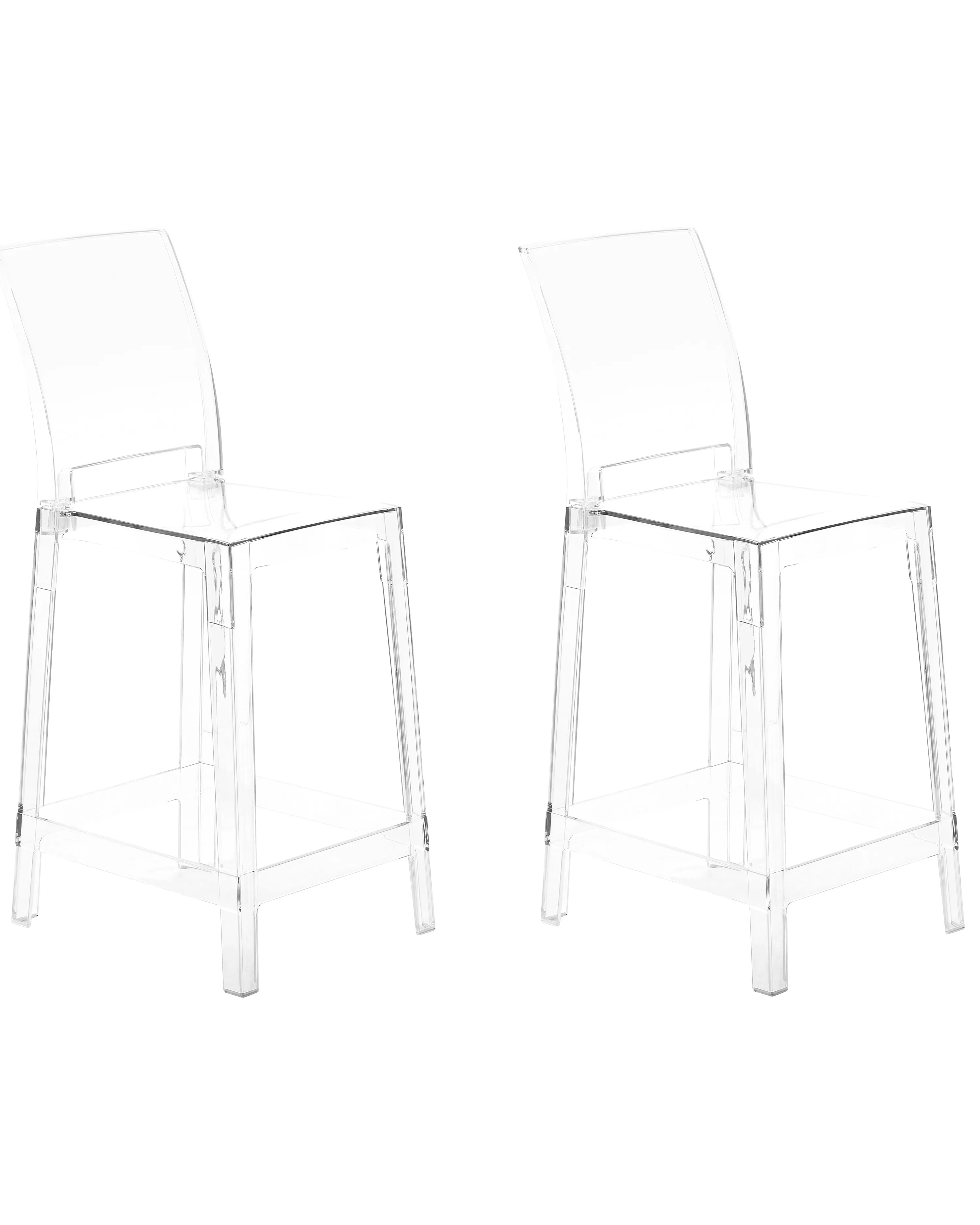 Set van 2 barstoelen WELLINGTON Transparant