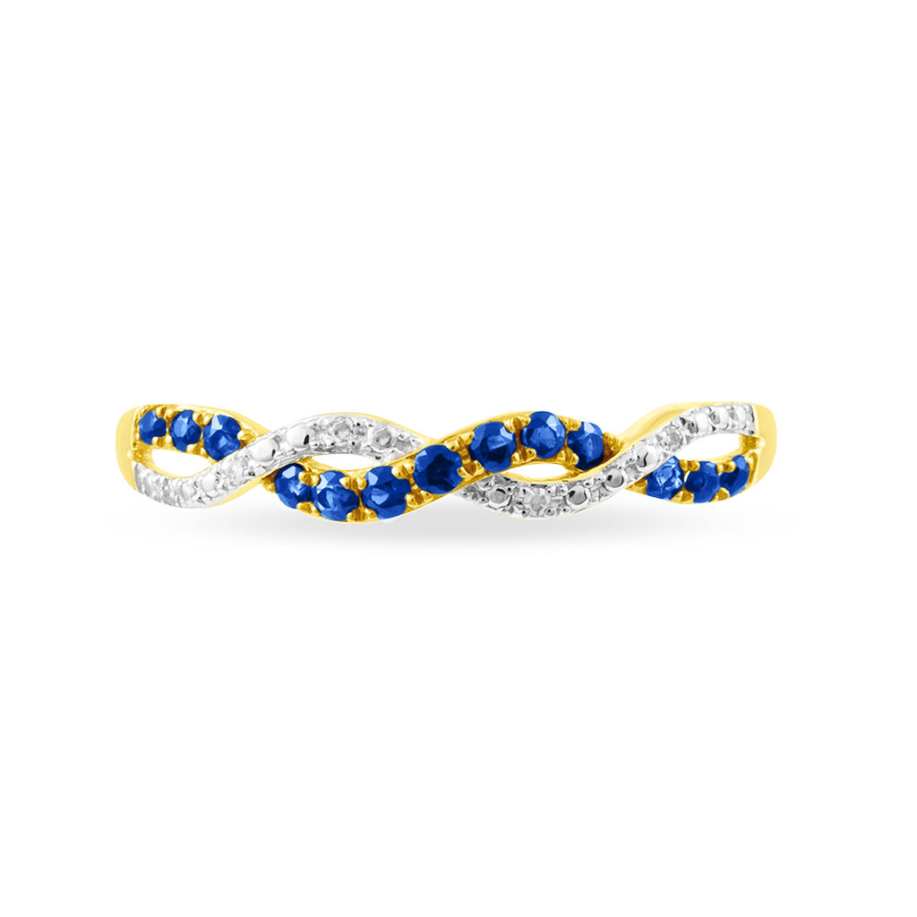 Bague Sofia Or Jaune Saphir Et Diamant