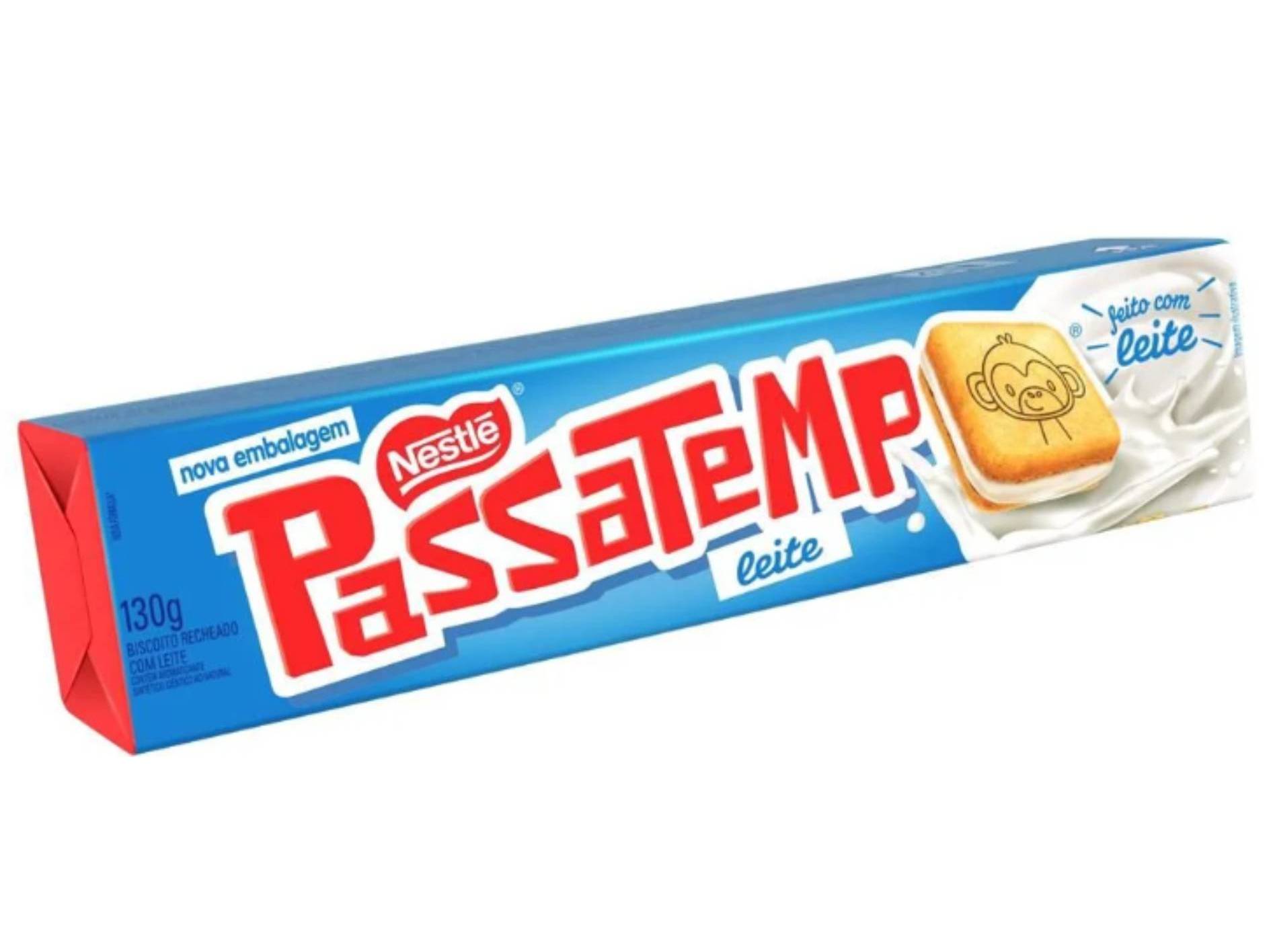 BOLACHAS PASSATEMPO NESTLÉ RECHEIO DE LEITE 130G