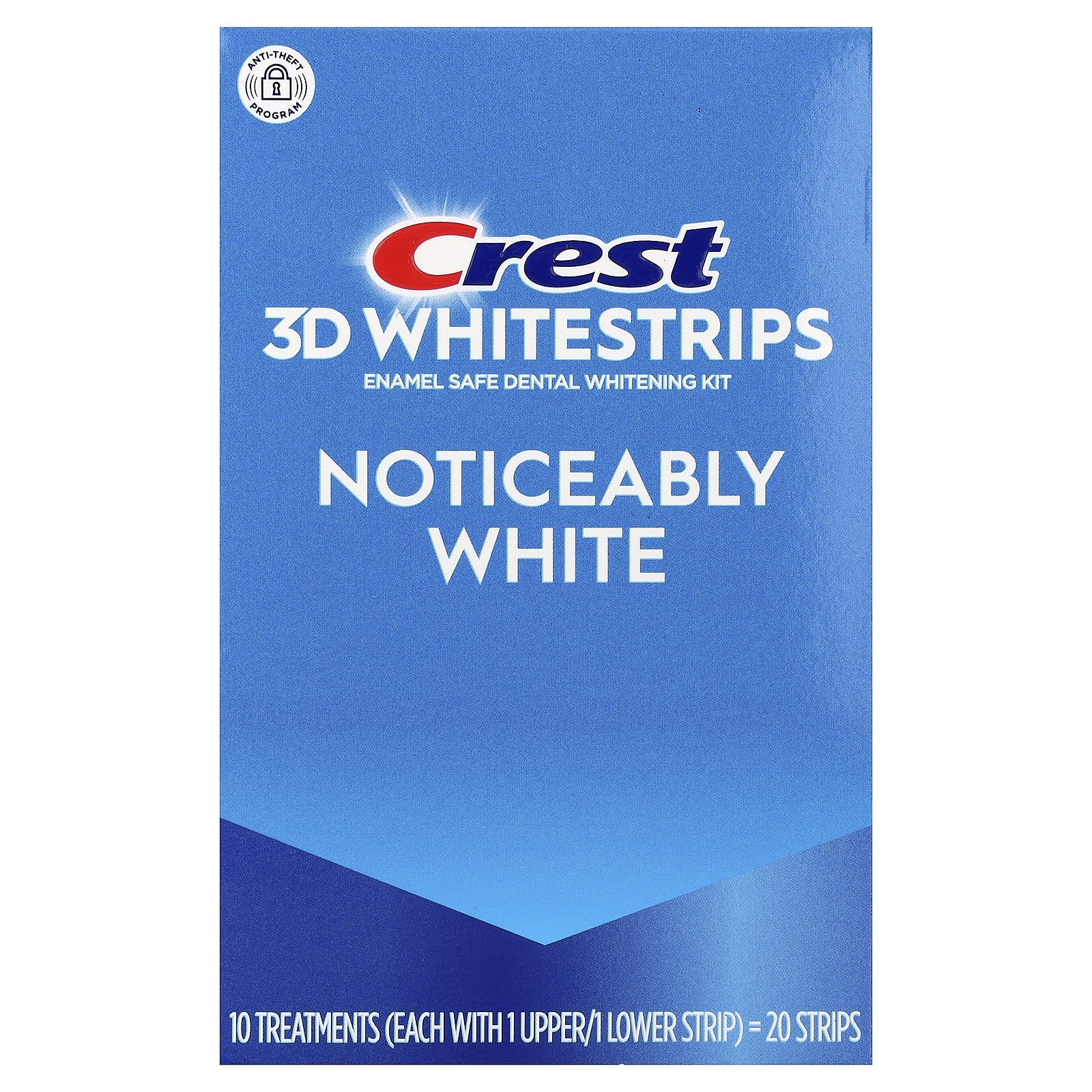 Crest, 3D Whitestrips, Tandenbleekset die veilig is voor glazuur, opvallend wit, 20 strips