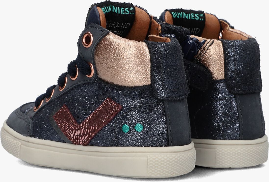 BUNNIESJR blauwe bunniesjr hoge sneaker lance louw