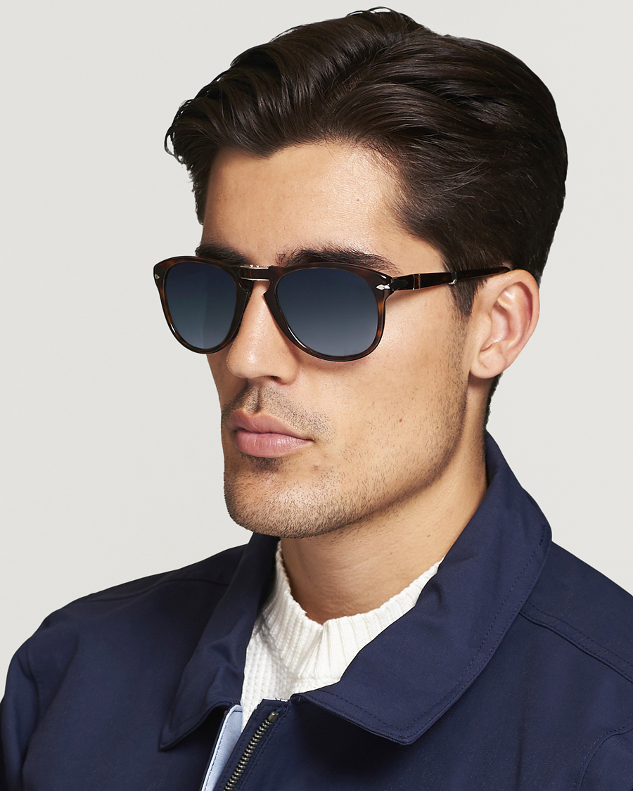 Persol 0PO0714 Folding Sunglasses Havana/Blue Gradient