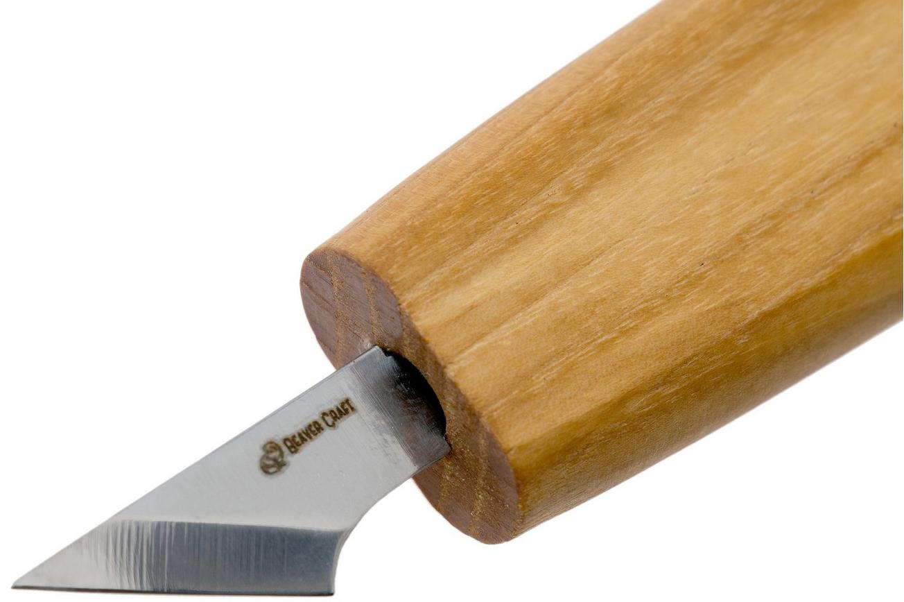 BeaverCraft Small Knife for Geometric Woodcarving C11s, houtsnijmes voor geometrisch houtsnijden