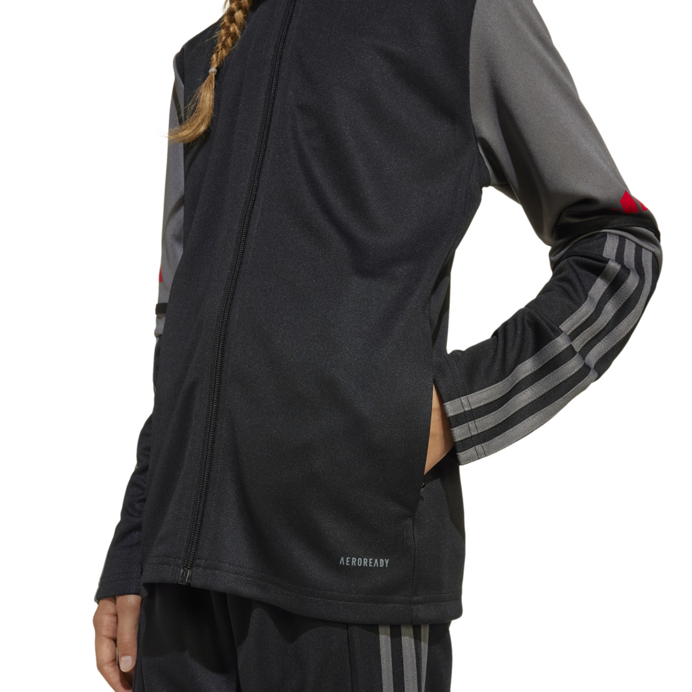 Adidas Squadra 25 Trainingsjack Kids Zwart Grijs Rood