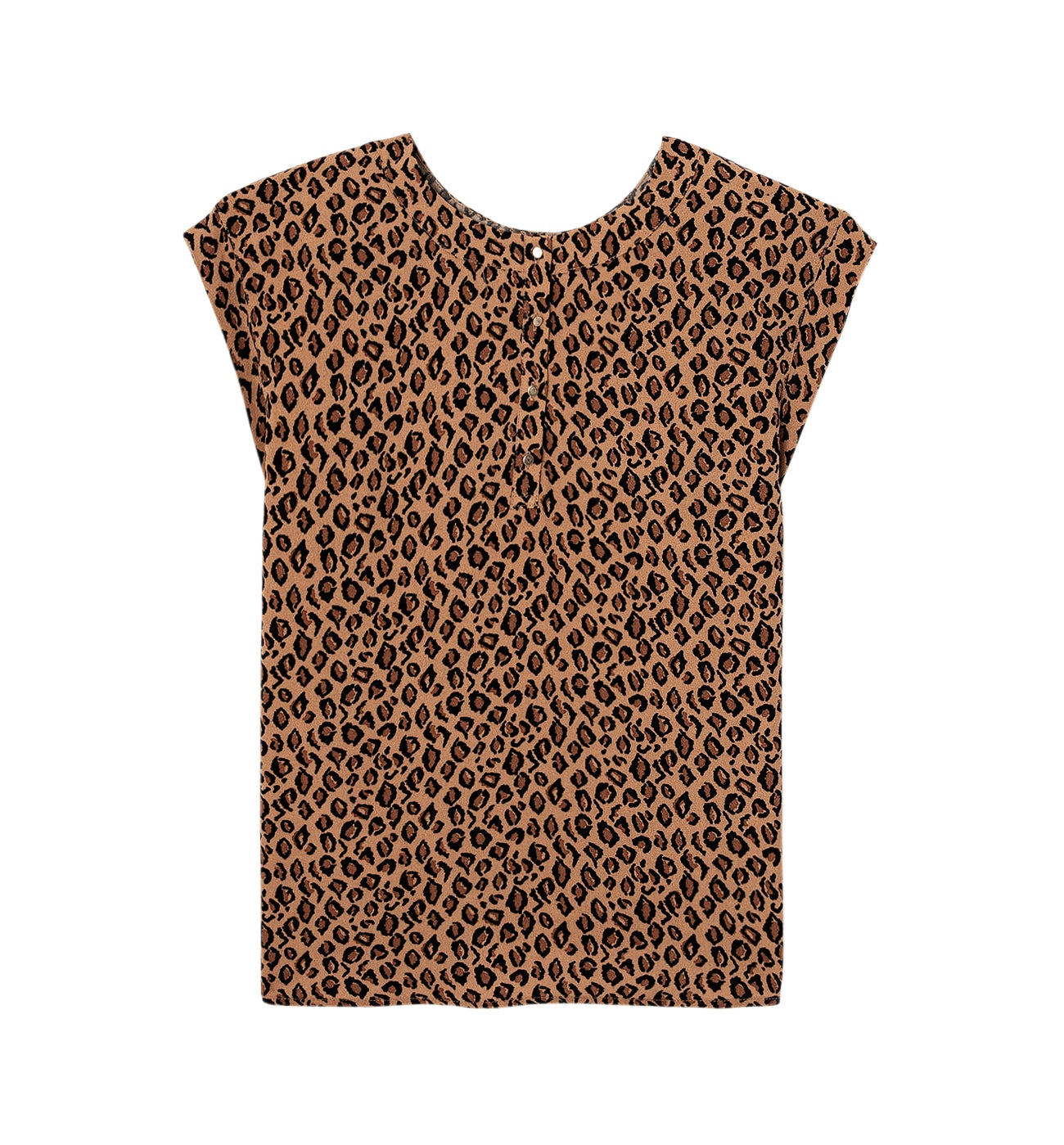 Blouse imprimé léopard Femme - Imprimé marron