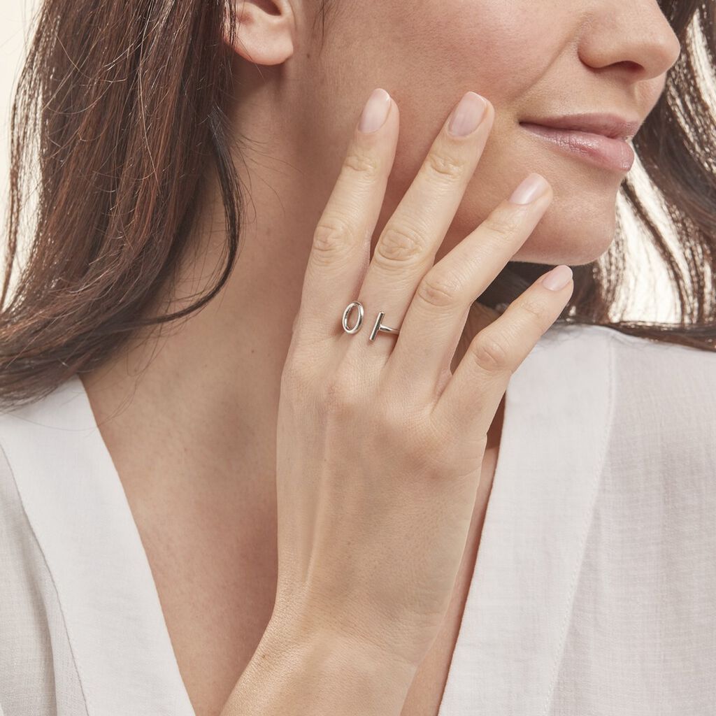 Bague Marie-capucine Argent Blanc