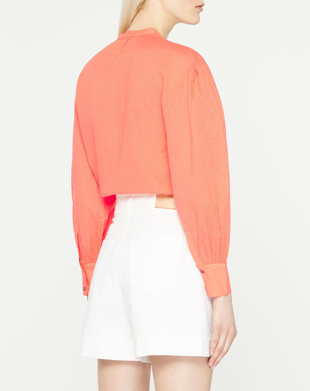Galeries Lafayette Chemise en Coton biologique Laurie ample orange