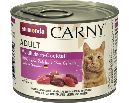 Animonda Carny Adult natvoer voor katten, cocktail met meerdere soorten vlees, 200 g