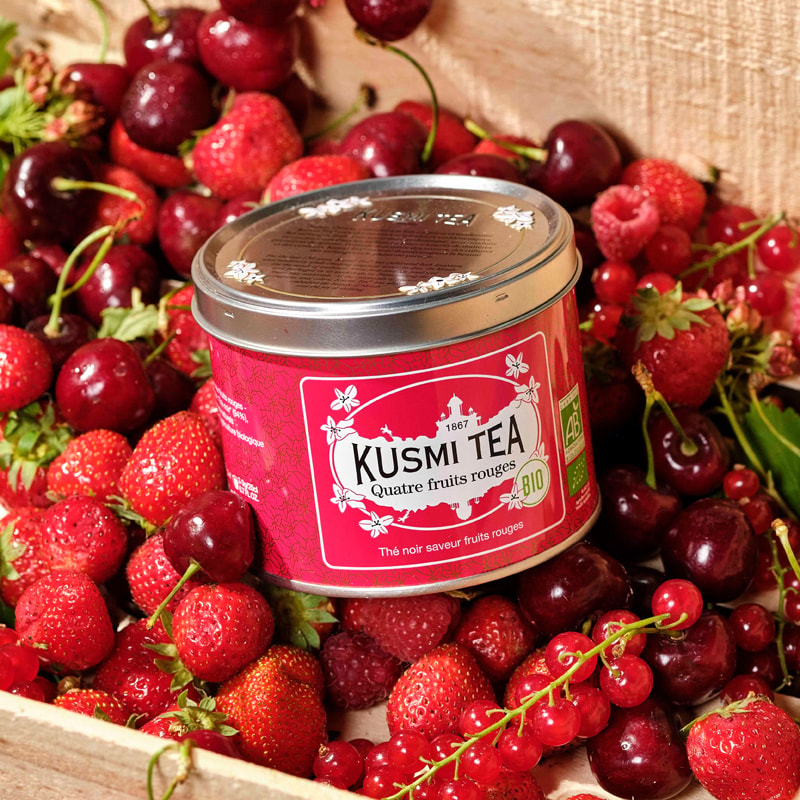 Thé noir bio - Quatre fruits rouges - 100 g