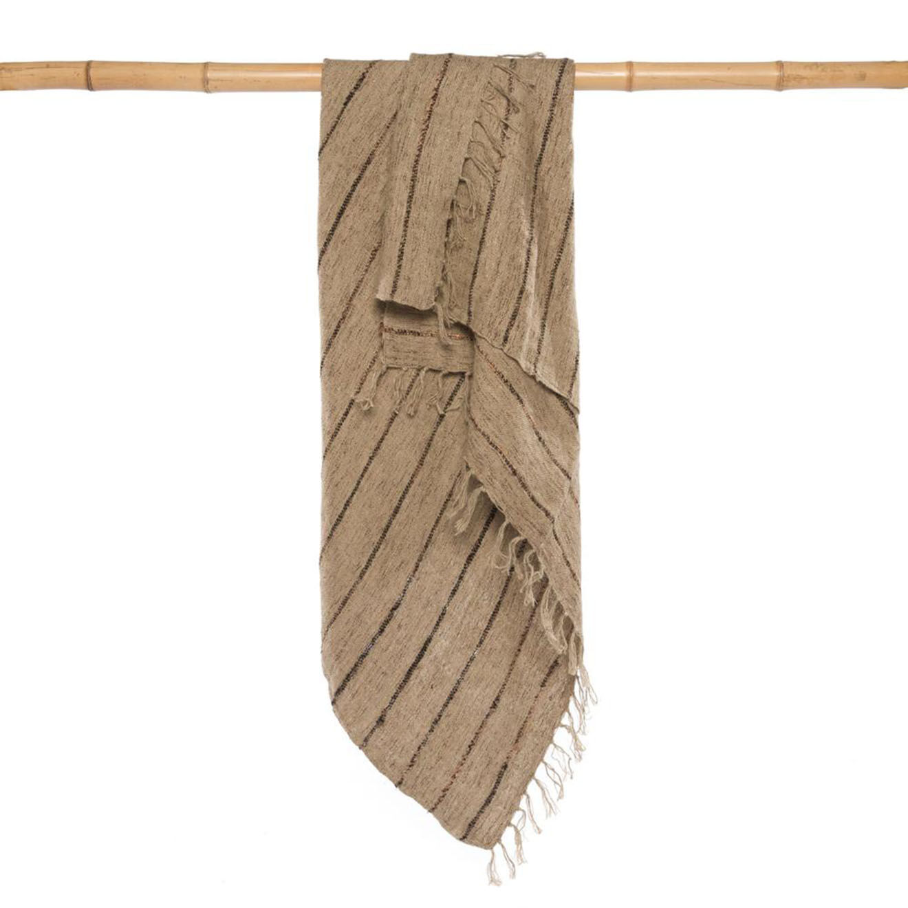 Bazar Bizar Plaid s'il vous Plaid beige/noir - 130x170 cm