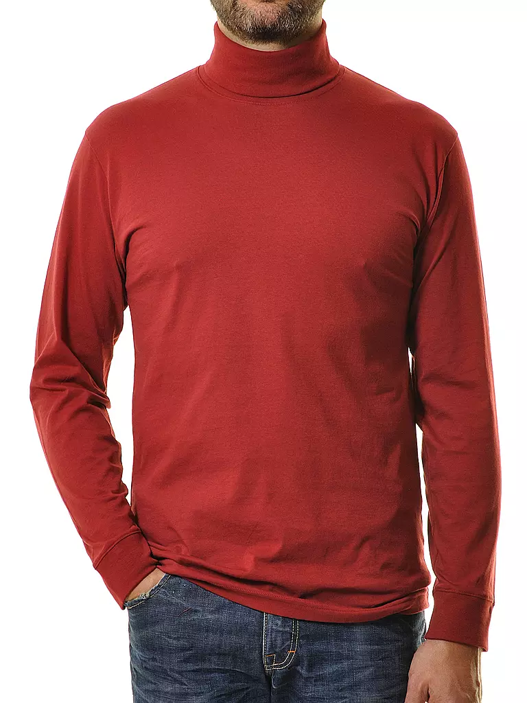 RAGMAN Rollkragenshirt rot
