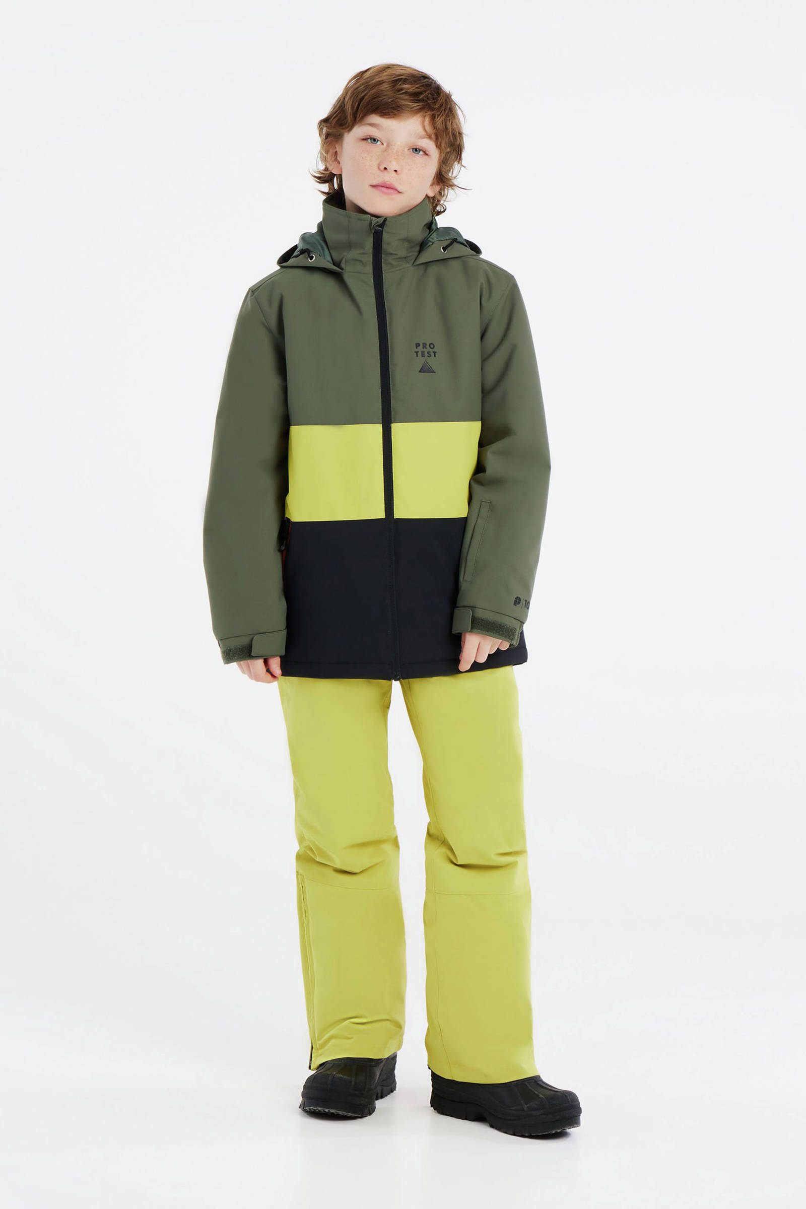 Protest ski-jack PRTSKIMMER JR groen/limegroen/zwart
