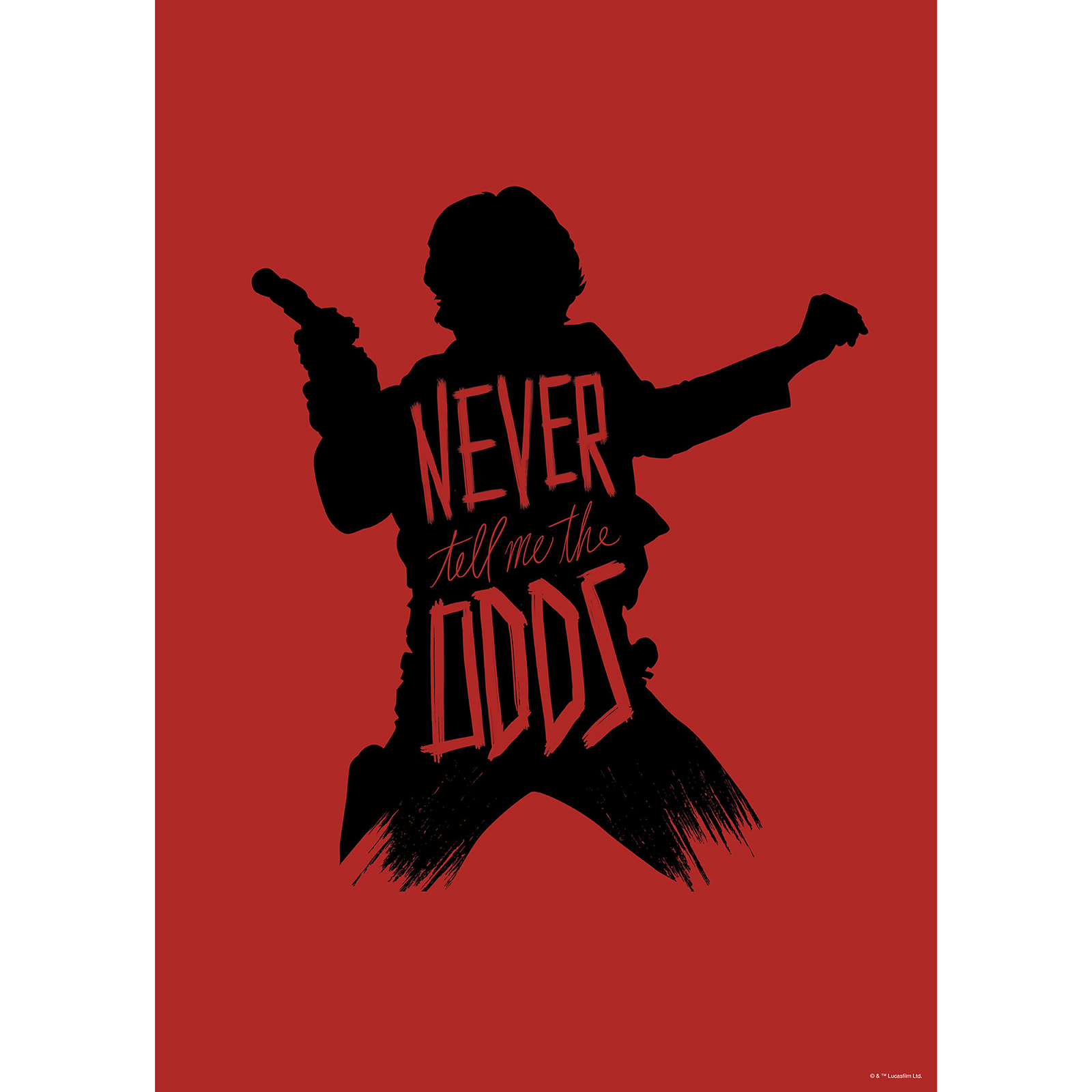 Wandbild STAR WARS SILHOUETTE QUOTES - rot-schwarz - 50x70 cm