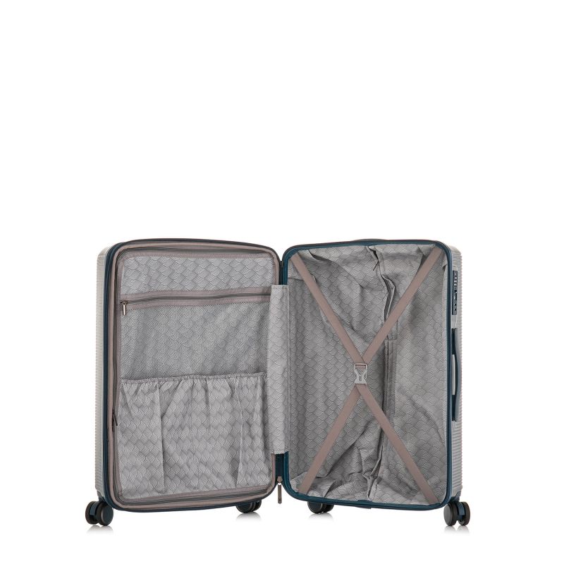 Lot de 2 valises rigides Tori Extensibles 77 et 54 cm Bleu
