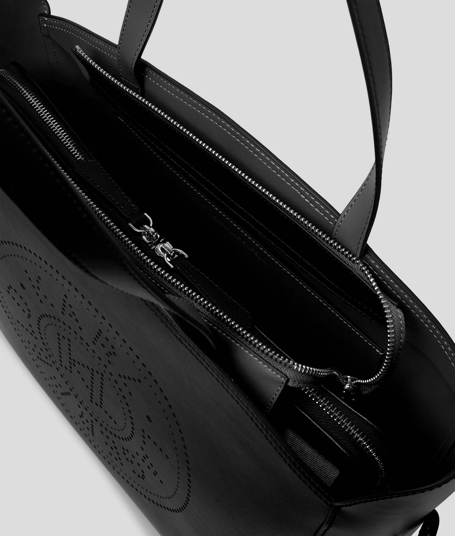 SAC CABAS PERFORÉ K/CIRCLE AVEC POCHETTE - Noir
