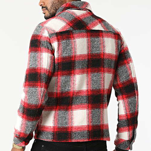 Surchemise Carreaux KD652 Noir Blanc Rouge