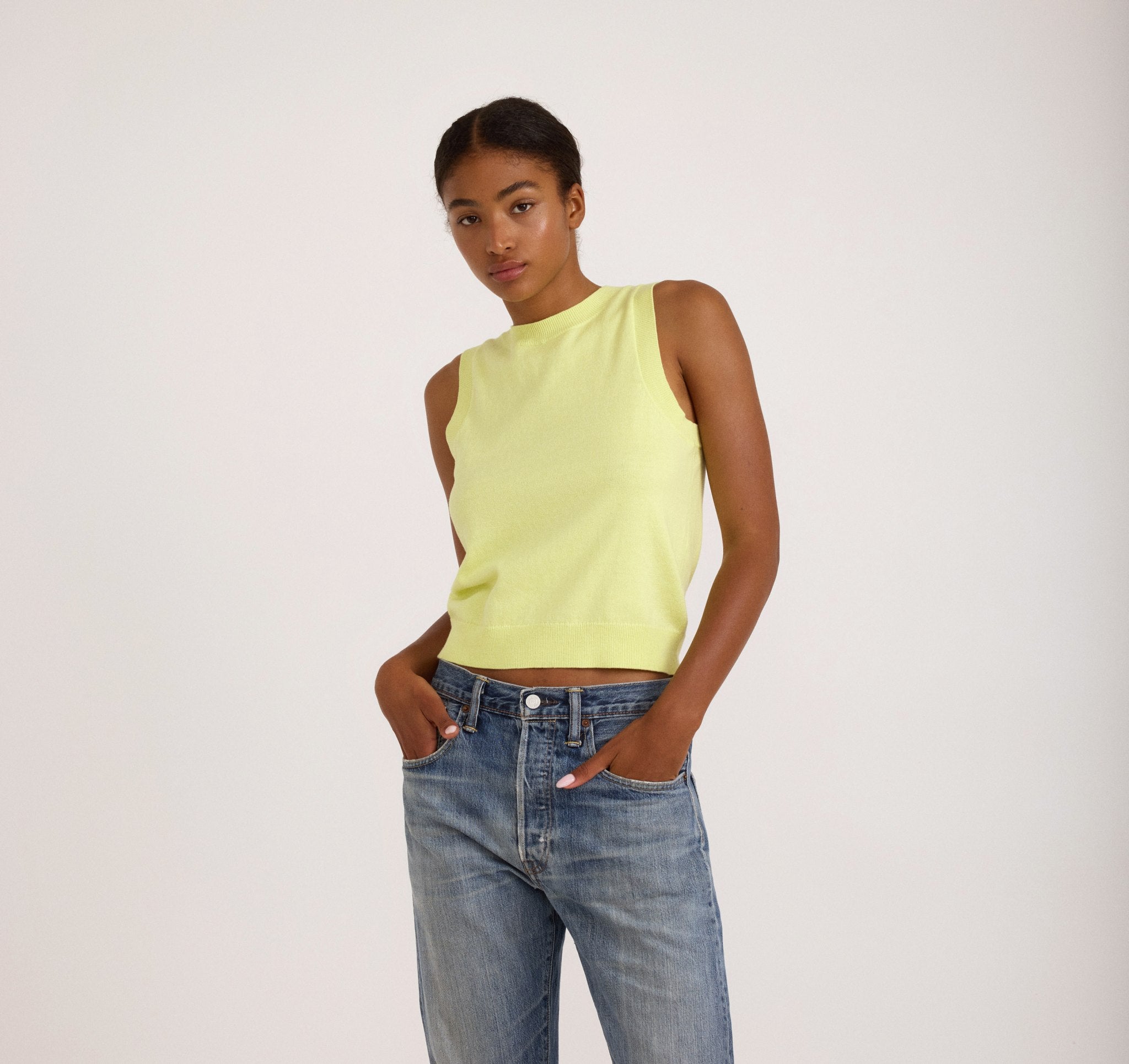 COTTON<br>Soft Knit Sweater Vest