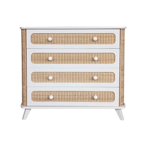 Commode 4 tiroirs COQUILLAGE Neige - THEO