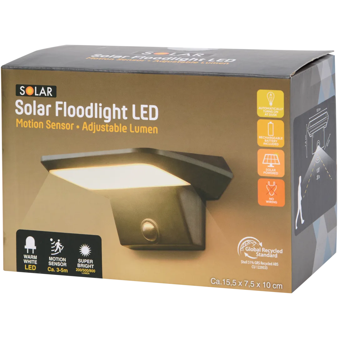 Solar wandlamp 10 x 15,5 x 7,5 cm | 800 lumen