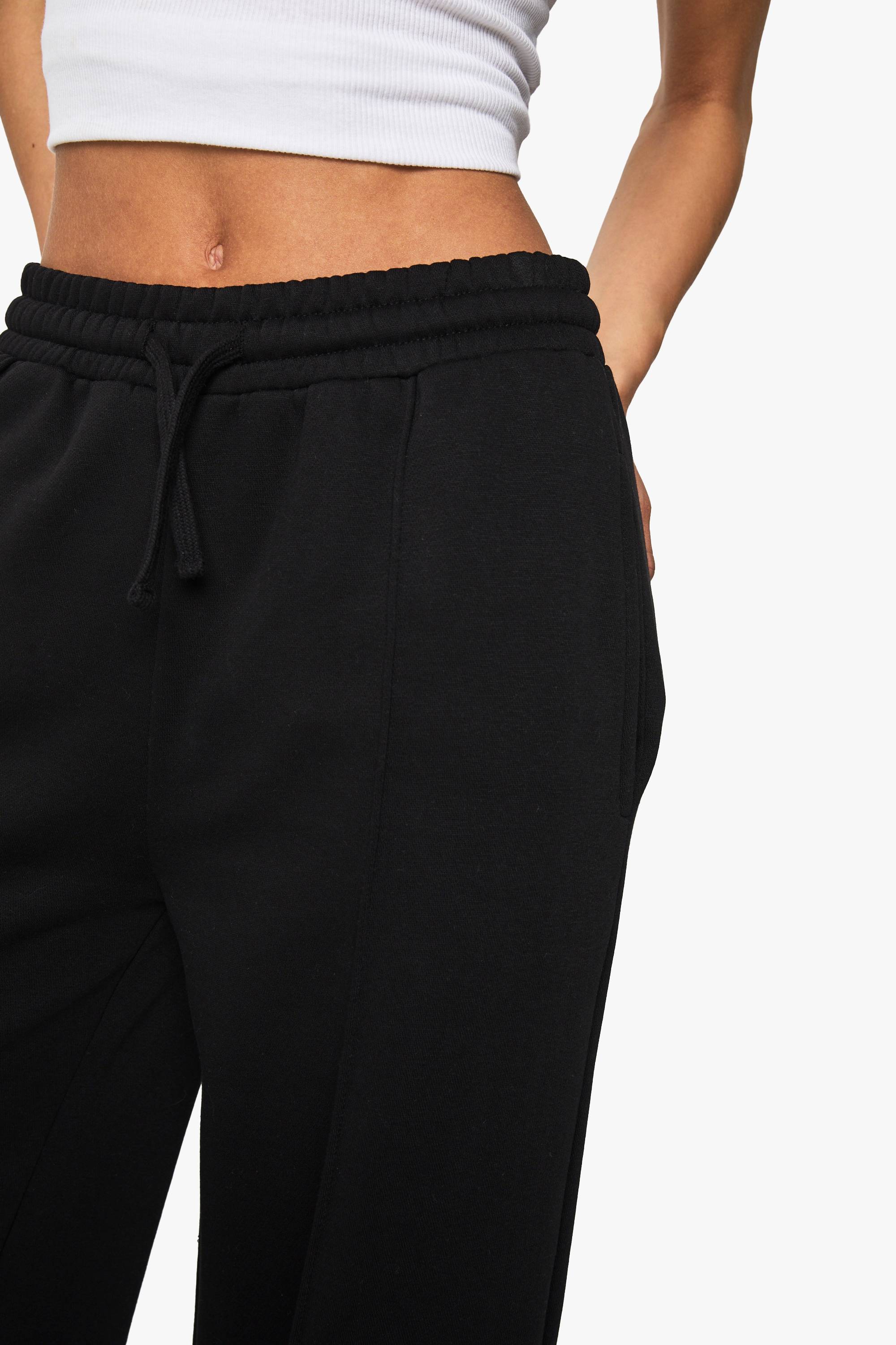 boohoo Tall Jogger à Détails Pintuck et Jambe Droite