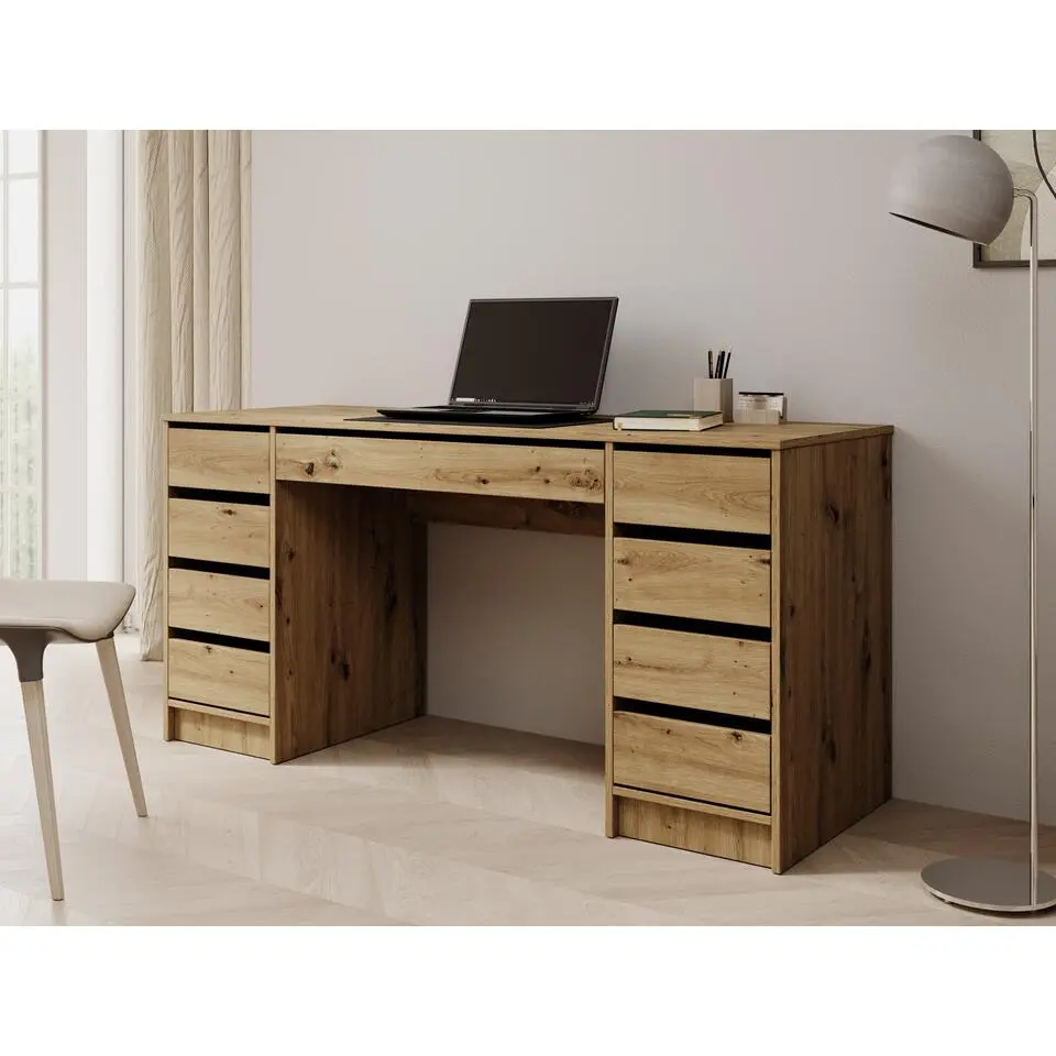 Meubella - Bureau Avio 2 - Eiken - 154 cm