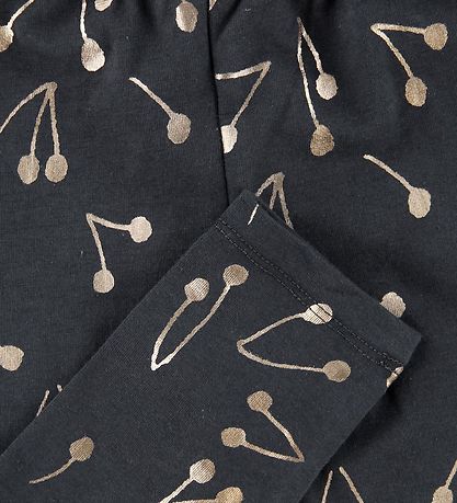 Gro Leggings - Malak - Stahlgrau m. Kirsche