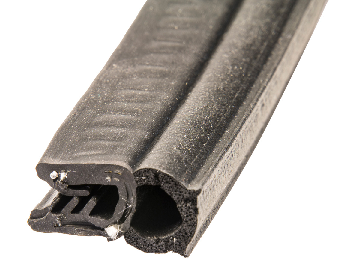 BBA klemprofiel met sponsrubber aan bovenzijde - 1-3 mm