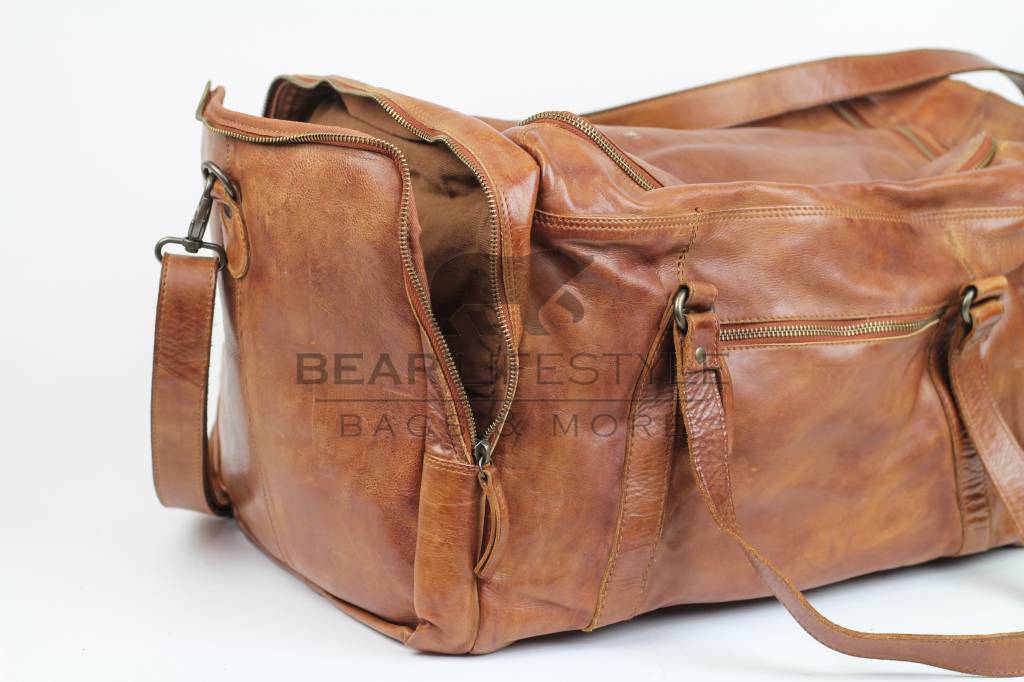 Weekendtas 'Max' cognac - CL 32879 Cognac