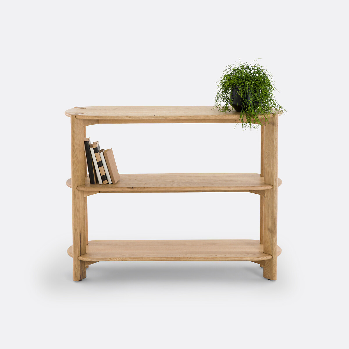 LA REDOUTE INTERIEURS<br>Mesa de parede com 3 prateleiras em carvalho maciço, Elmo
