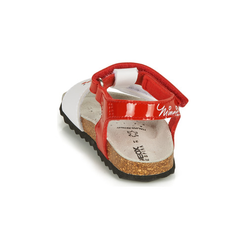Geox - SANDAL CHALKI GIRL - Rouge / Blanc