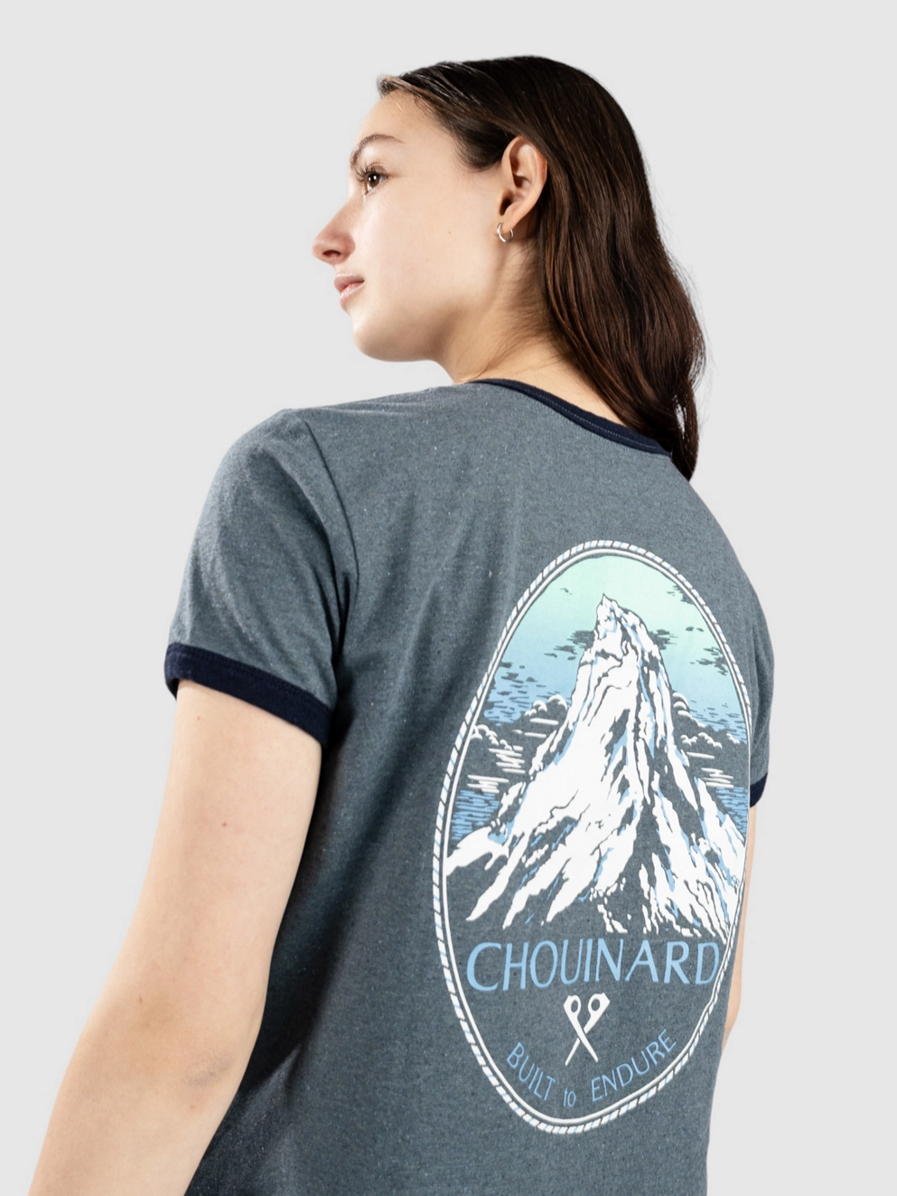 Patagonia Chouinard Crest Ringer Responsibili T-Shirt nouveau green