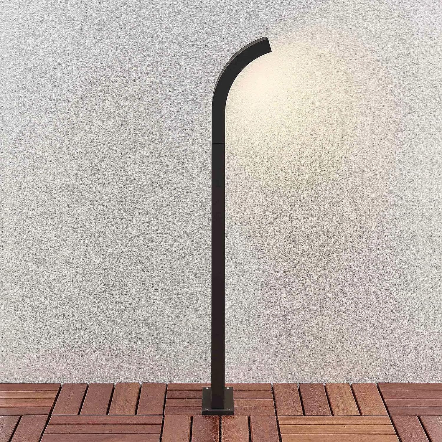 Arcchio LED Wegeleuchte/Pollerleuchte, Höhe: 100 cm Wegelampe spritzwassergeschützt IP65 1x 10,8W Außenleuchte