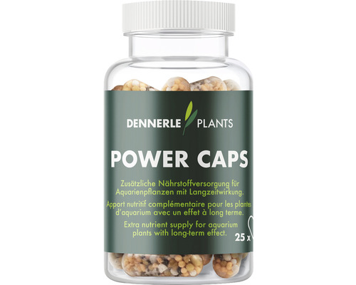 DENNERLE PLANTS Power Caps aquariumplantenmeststof, 25 capsules: wortelmeststof met stikstof, fosfor, ijzer en micronutriënten.