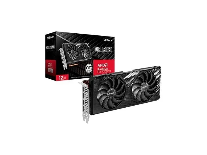 ASRock Challenger Radeon RX 7700 XT 12GB OC - Grafikkort - Radeon RX 7700 XT - 12 GB GDDR6 - PCIe 4.0 x16 - 3 x DisplayPort, HDMI - boks