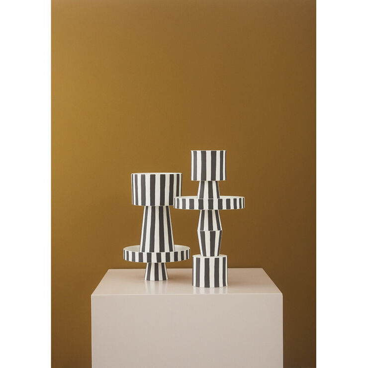 OYOY Living Design Toppu Pot - Small black/white Striber