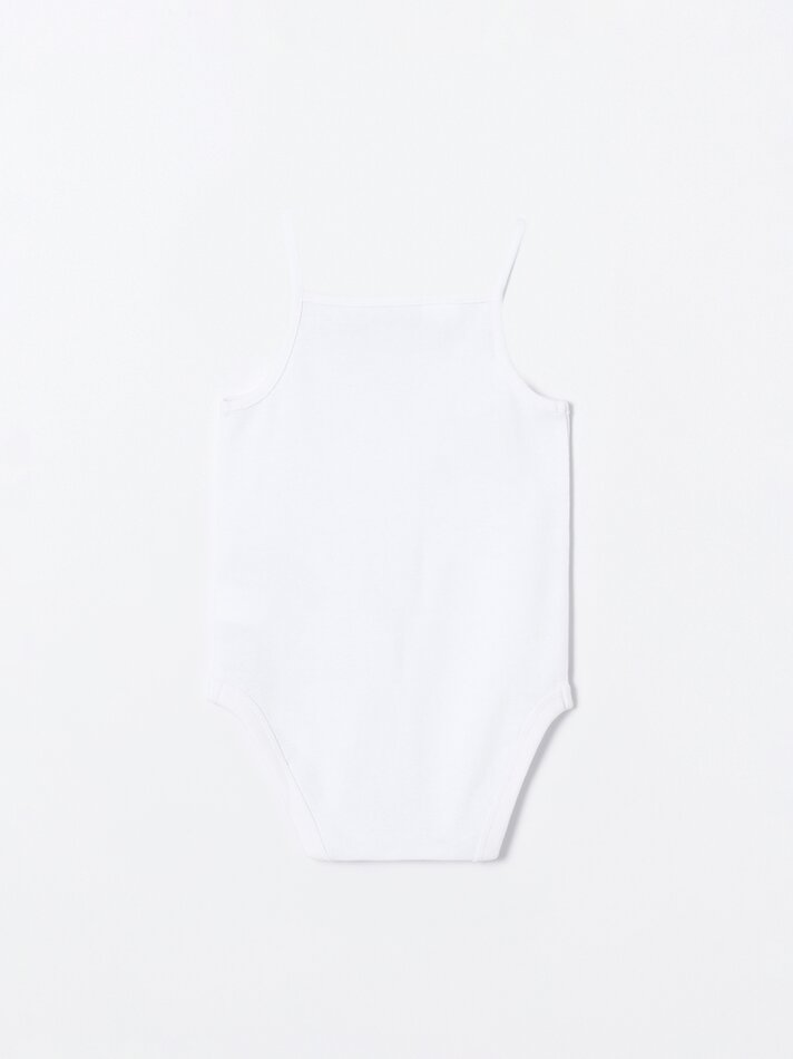 Conjunto de 3 bodies básicos com alças - Branco