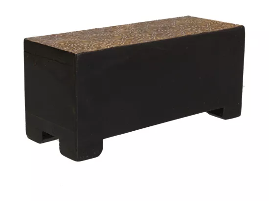 Coffret à bijoux en bois et métal marron 20x8x8,5h