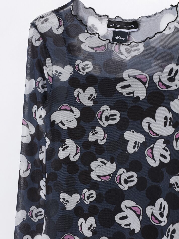 Vestido com estampa do Mickey Mouse ©DS - Preto