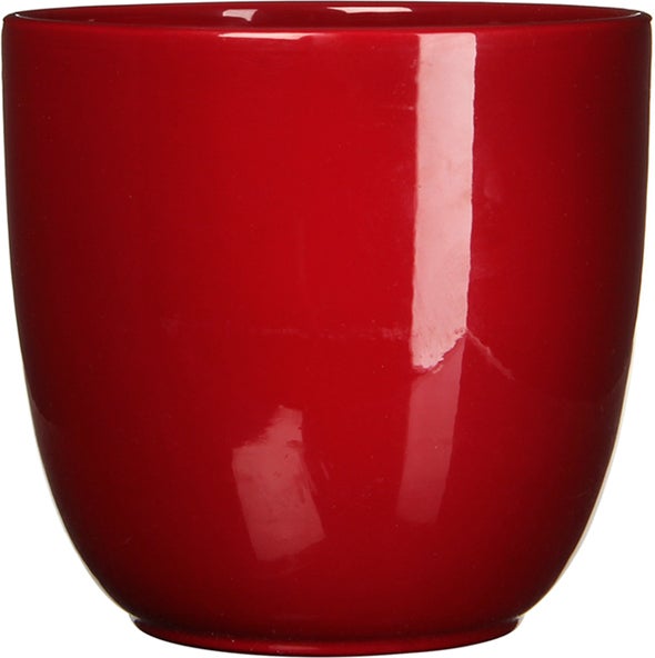 Mica Decorations pot Tusca rond D 12 H 11 cm donkerrood