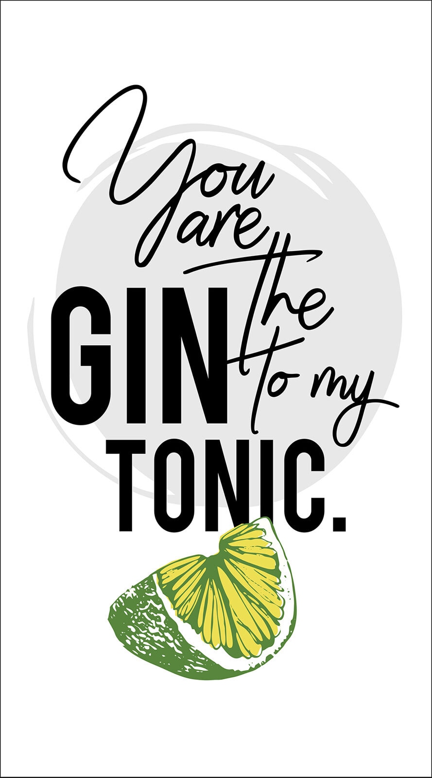PRO ART Decopanel-Art Bild GIN TO MY TONIC 15 x 27 cm mehrfarbig