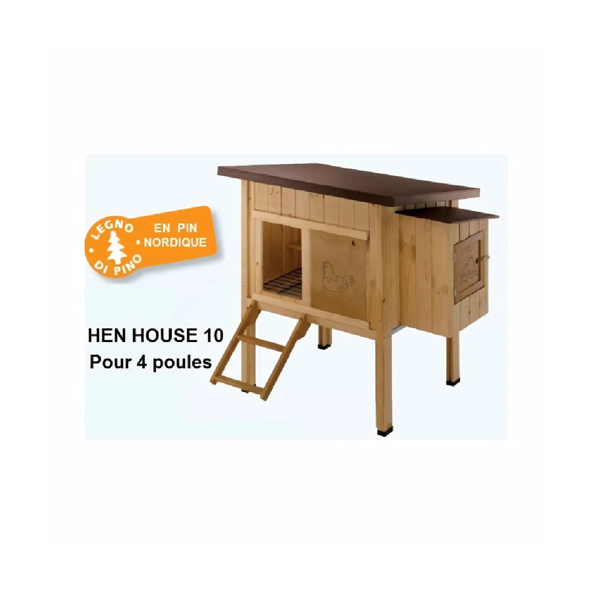 Ferplast Hen House 10 Poulailler en Bois