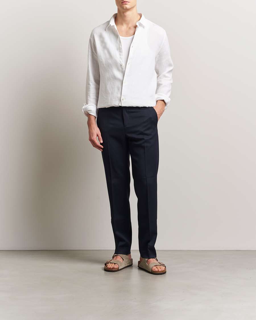 NN07 Enzo Linen Shirt White