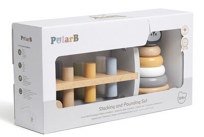 PolarB Lekesett Bankebrett og Stableklosser Pingvin