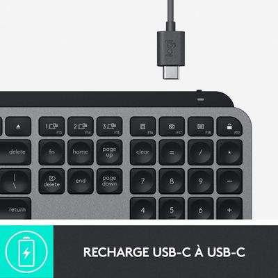 Logitech MX Keys pour Mac - clavier sans fil Azerty - gris