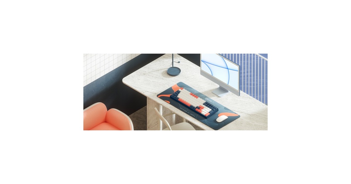 IqunixF97 Coral Sea Wireless Mechanical Keyboard, gaming toetsenbord  (Donkerblauw/koraal, US lay-out, IQUNIX Moonstone, RGB leds, 96%, Hot-swappable, PBT, 2.4GHz | Bluetooth 5.1 | USB-C)