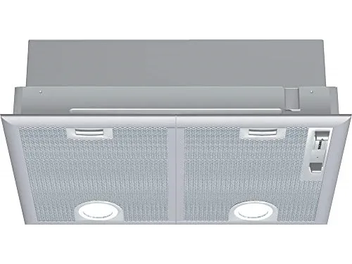 Siemens iQ300 LB55565 - Hætte - tag - Niche - bredde: 50 cm - dybde: 35 cm - udtrækning og recirkulation (-) - med intern motor - metalsølv