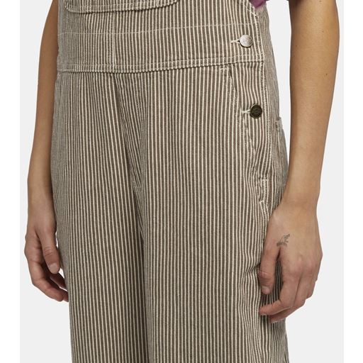 Dickies Denim Classic Hickory Stripe Overalls, Mushroom, XS